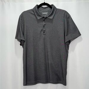 Express Gray Polo Shirt Casual Cotton Blend Moisture Wicking